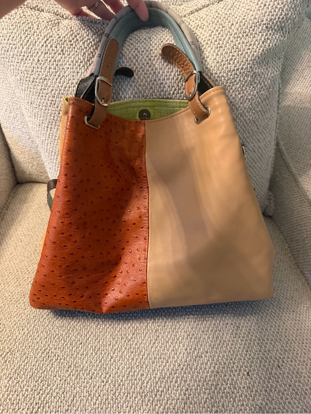 Ebarrito Italian Leather Multi-Tone Women’s Shoulder Bag